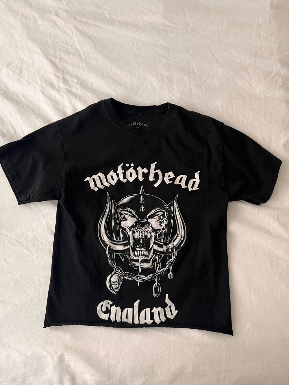 Women’s slightly cropped Motörhead t-shirt black small